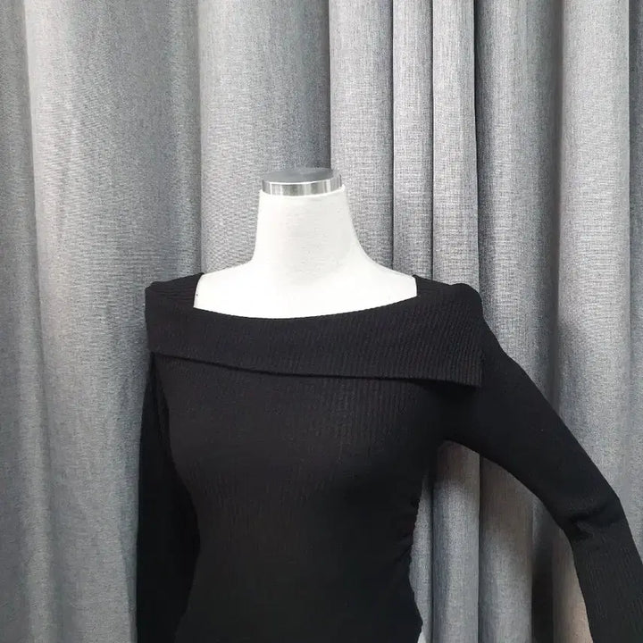 [BUNJANG] Square Drape Black T-shirt / 스퀘어 드레이핑 블랙티셔츠