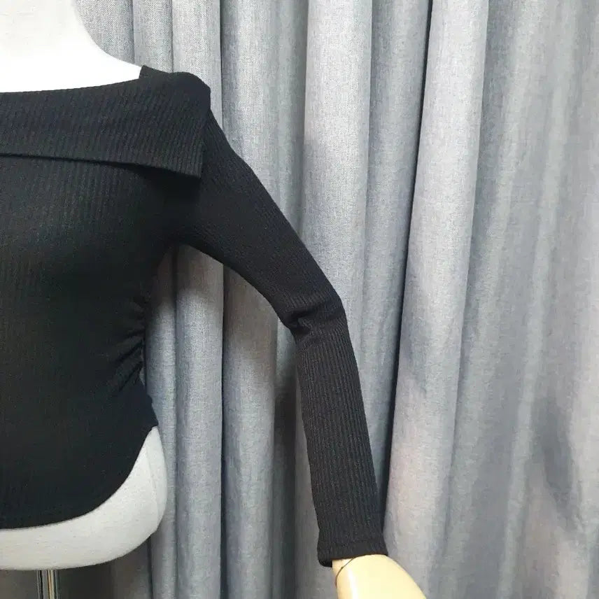 [BUNJANG] Square Drape Black T-shirt / 스퀘어 드레이핑 블랙티셔츠