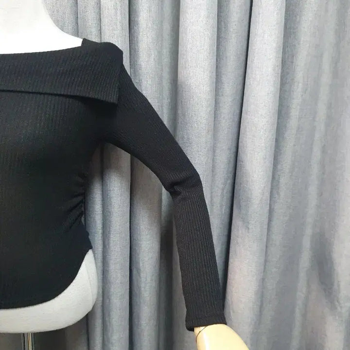 [BUNJANG] Square Drape Black T-shirt / 스퀘어 드레이핑 블랙티셔츠