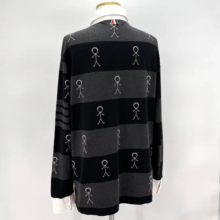 [BUNJANG] Thom Browne PK Long Sleeve Polo Shirt / [4사이즈] 톰브라운 사선 PK 긴팔 카라티 티셔츠 (MJP073E)