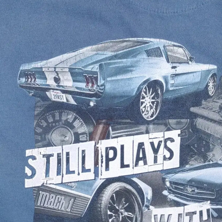 [BUNJANG] Newport Blue Ford Mustang Graphic Tee / 뉴포트블루 포드 머스탱 반팔 티셔츠 L