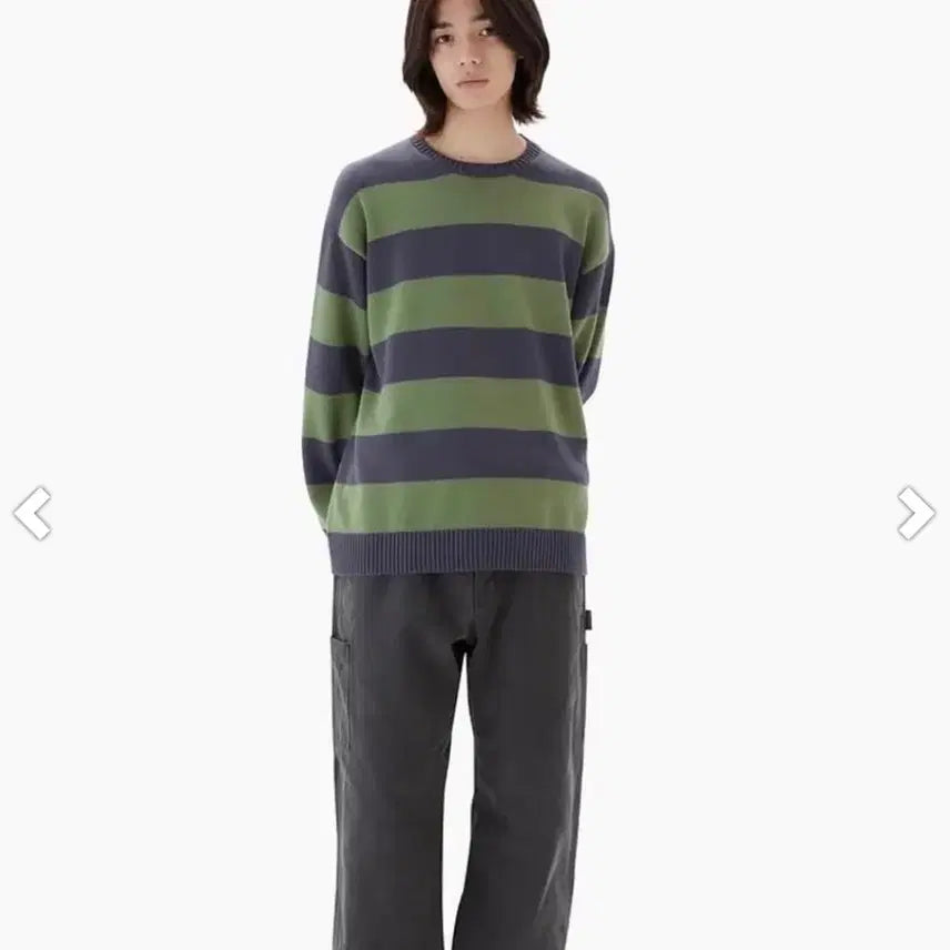 [BUNJANG] Kakys Stripe Knit L Size / 카키스 스트라이프 니트 L