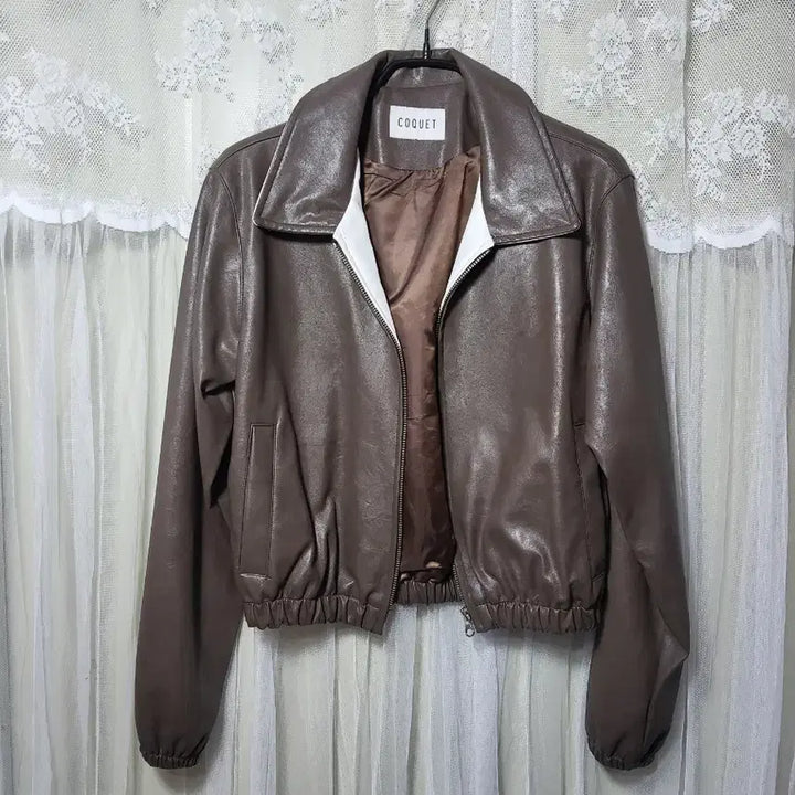 [BUNJANG] COQUET Brown Leather Jacket / 코케트 COQUET 브라운 레더 자켓