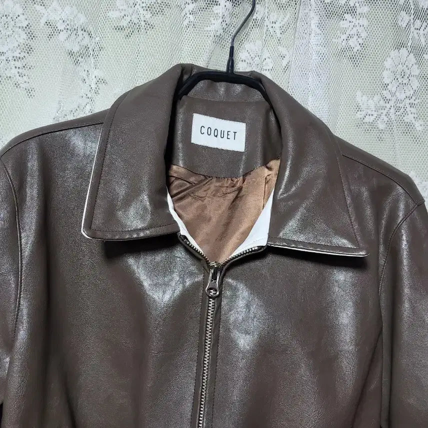 [BUNJANG] COQUET Brown Leather Jacket / 코케트 COQUET 브라운 레더 자켓