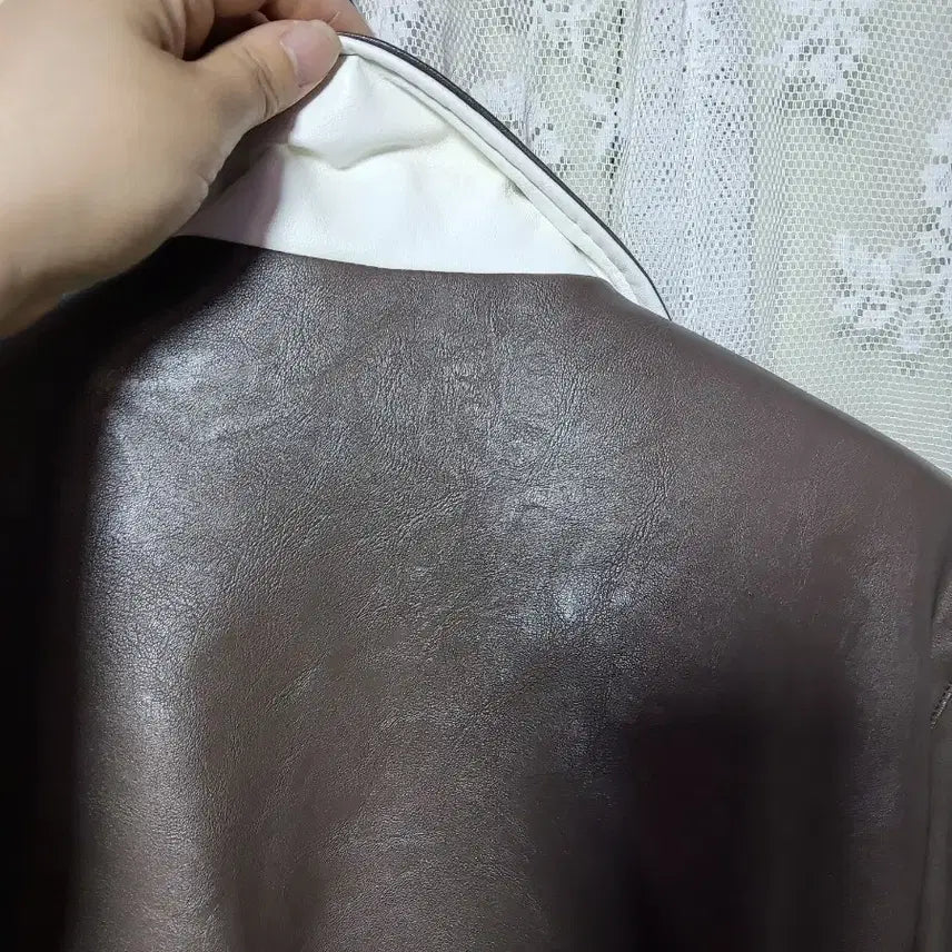 [BUNJANG] COQUET Brown Leather Jacket / 코케트 COQUET 브라운 레더 자켓