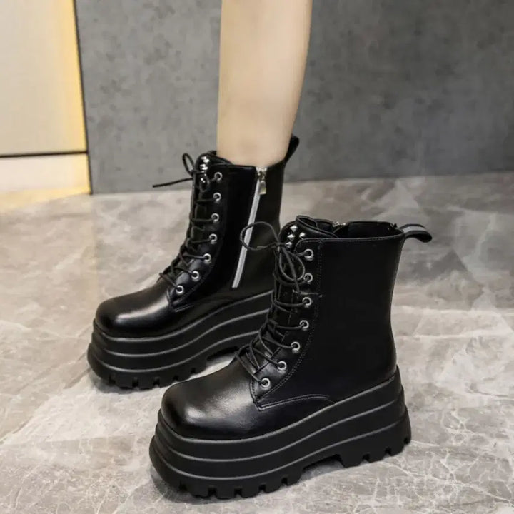 [SOLD OUT] 여성 키높이 통굽 플랫폼 8cm 앵클워커 240 콘서트 스탠딩화 코스프레