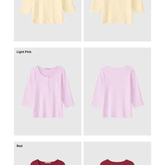 [SOLD OUT] 비터셀즈 헨리넥 7부 티셔츠 핑크(텍있는새상품)