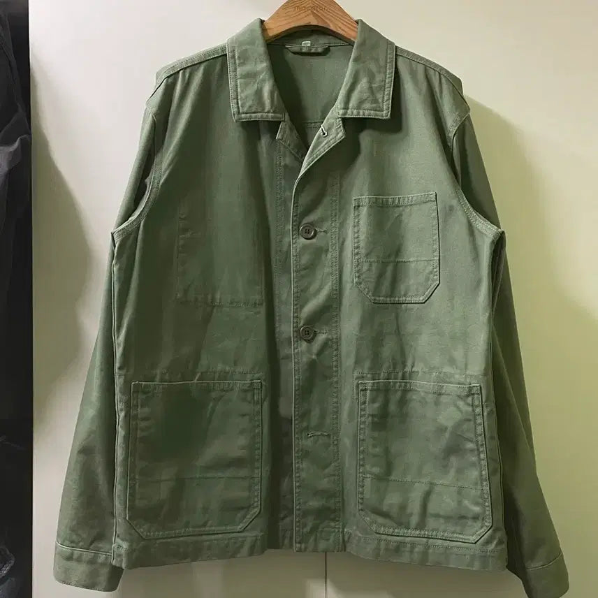 [SOLD OUT] 무지(무인양품) 세이지그린 프렌치 워크 초어 자켓