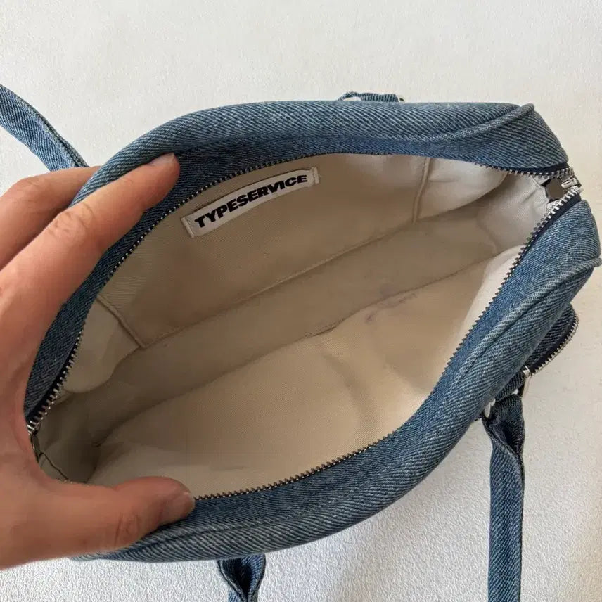 [BUNJANG] TYPESERVICE Denim Shoulder Bag / 타입서비스(TYPESERVICE) 데님 숄더백