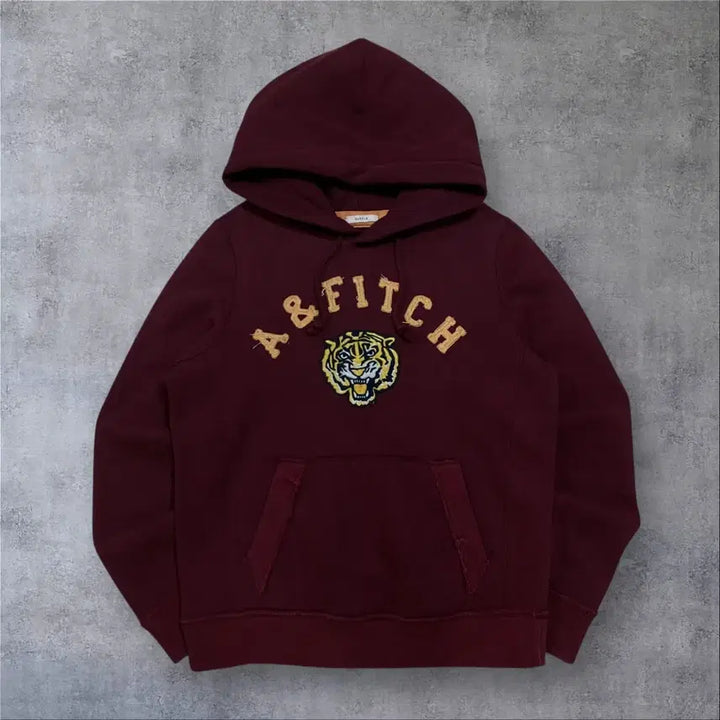 [SOLD OUT] 아베크롬비 y2k 타이거 빅로고 버건디 후드티