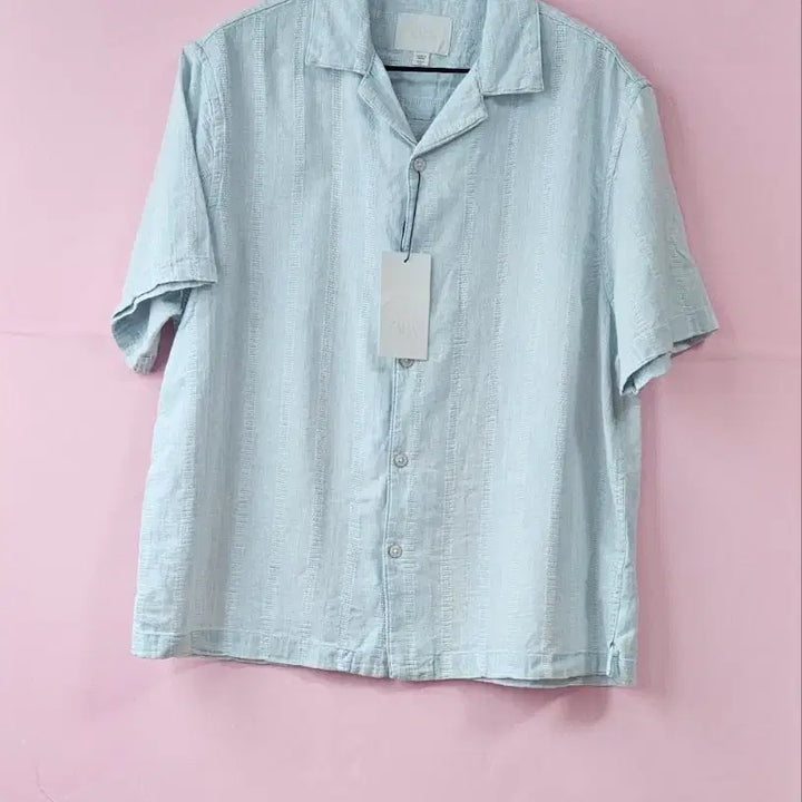 [SOLD OUT] 자라 하늘색 반팔 셔츠 새상품