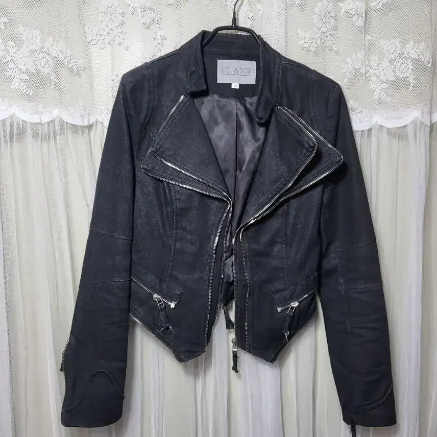 [BUNJANG] BLAZE Black Denim Rider Jacket / 블레이즈 BLAZE 블랙 데님 라이더 자켓(쟈크 1단 2단변형)