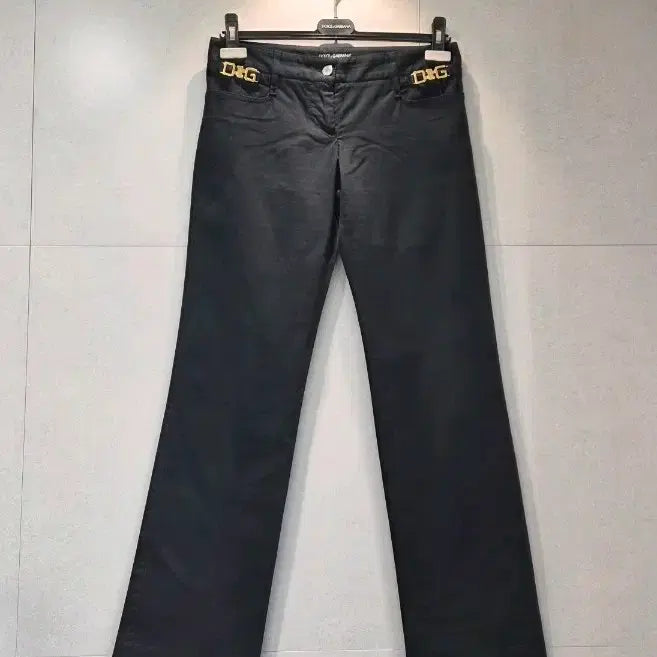 [BUNJANG] DOLCE&amp;GABBANA Black Slim Straight Pants / DOLCE&amp;GABBANA 돌체앤가바나 정품 블랙 여성 바지