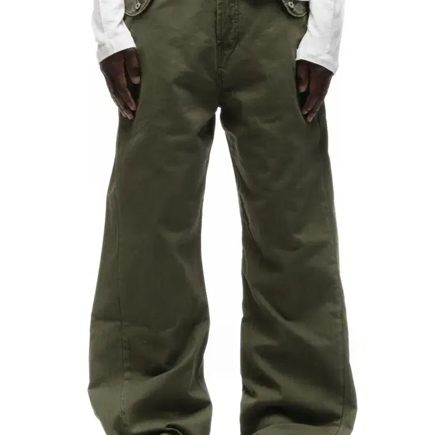 [BUNJANG] Nofaithstudios Herringbone Pants Khaki / Nofaithstudios 헤링본 팬츠 카키