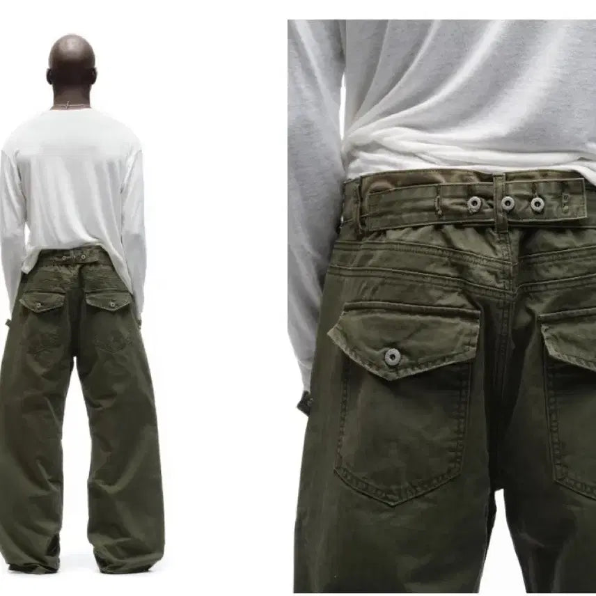 [BUNJANG] Nofaithstudios Herringbone Pants Khaki / Nofaithstudios 헤링본 팬츠 카키