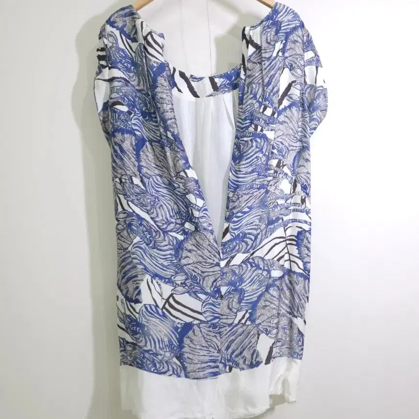 [BUNJANG] Obzee Blue Patterned Princess Dress / Obzee 원피스 1