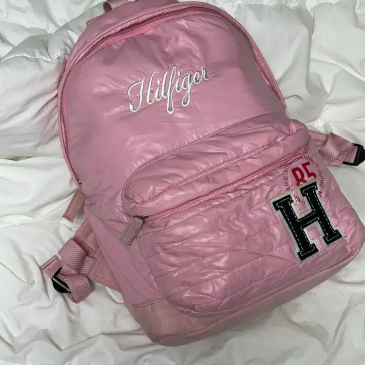 [BUNJANG] Tommy Hilfiger Y2K Pink Backpack + Pouch Set / y2k 타미힐피거 핑크 백팩 + 파우치 세트