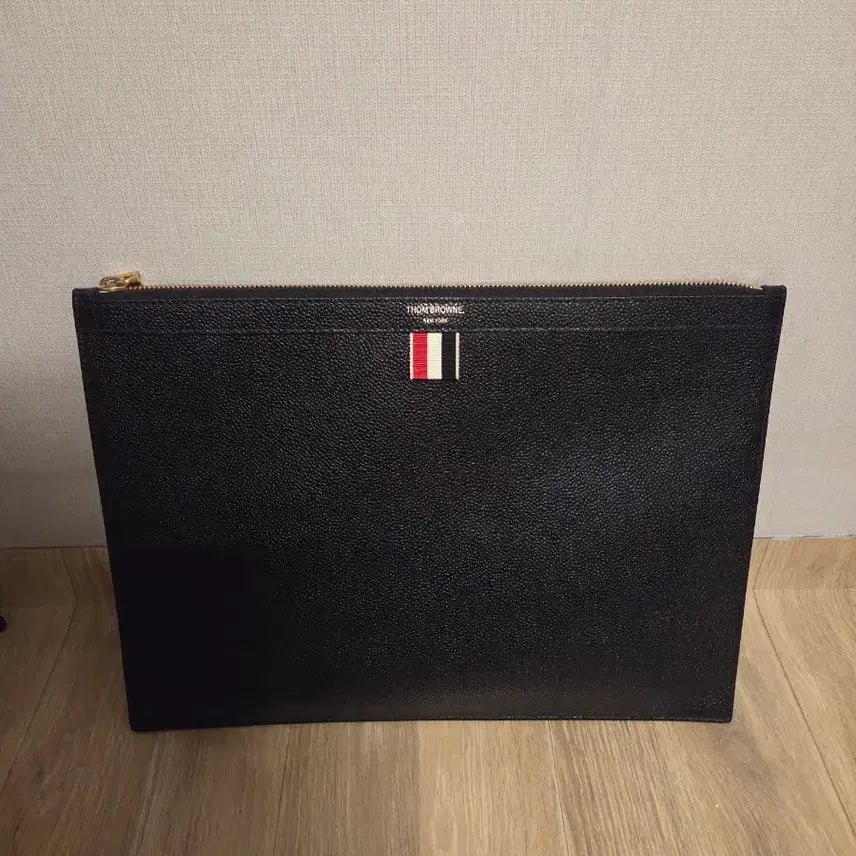 [BUNJANG] Thom Browne Black Leather Clutch Bag / 톰브라운 클러치백