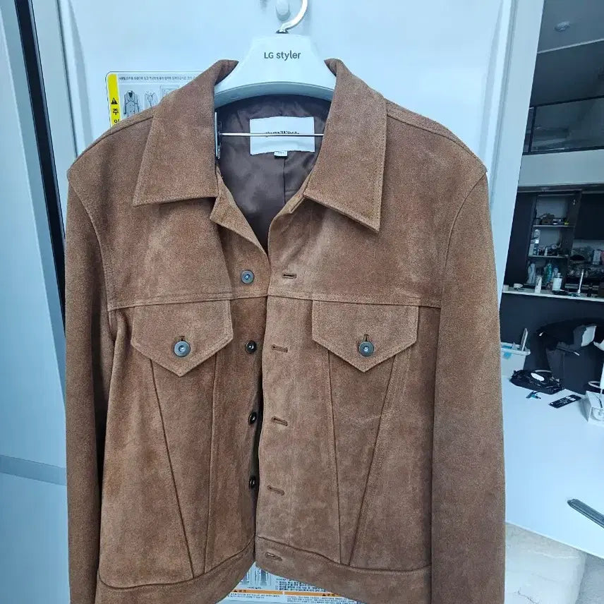 [BUNJANG] Toniqweq Suede Trucker Jacket L Camel / 토니웩 스웨이드 트러커 자켓 L 카멜