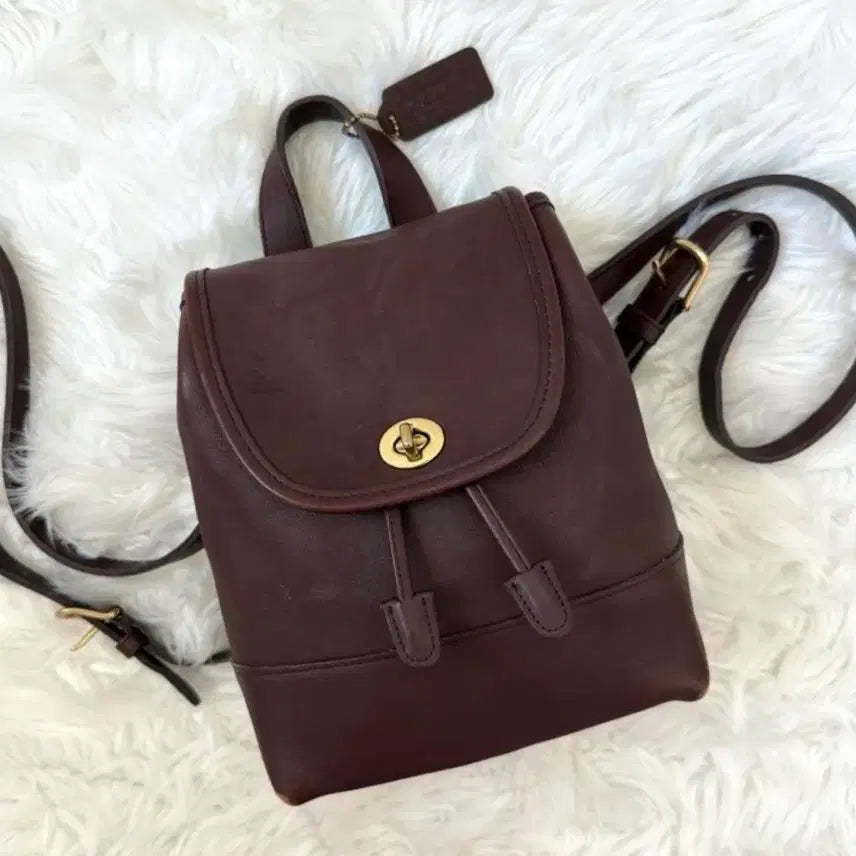 [BUNJANG] Coach Mini Leather Backpack / 올드코치 정품 미니 백팩