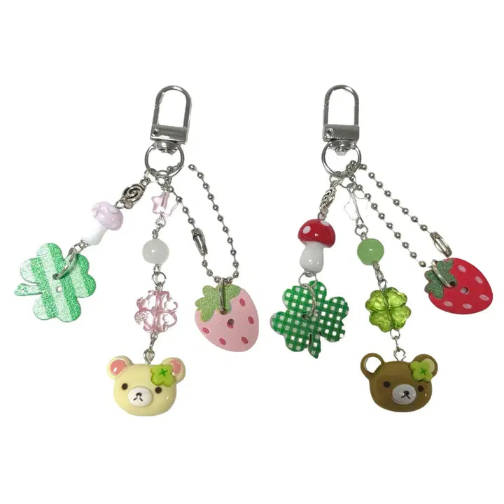 [SOLD OUT] [비즈키링] 코리락쿠마 클로바 비즈키링|가방키링