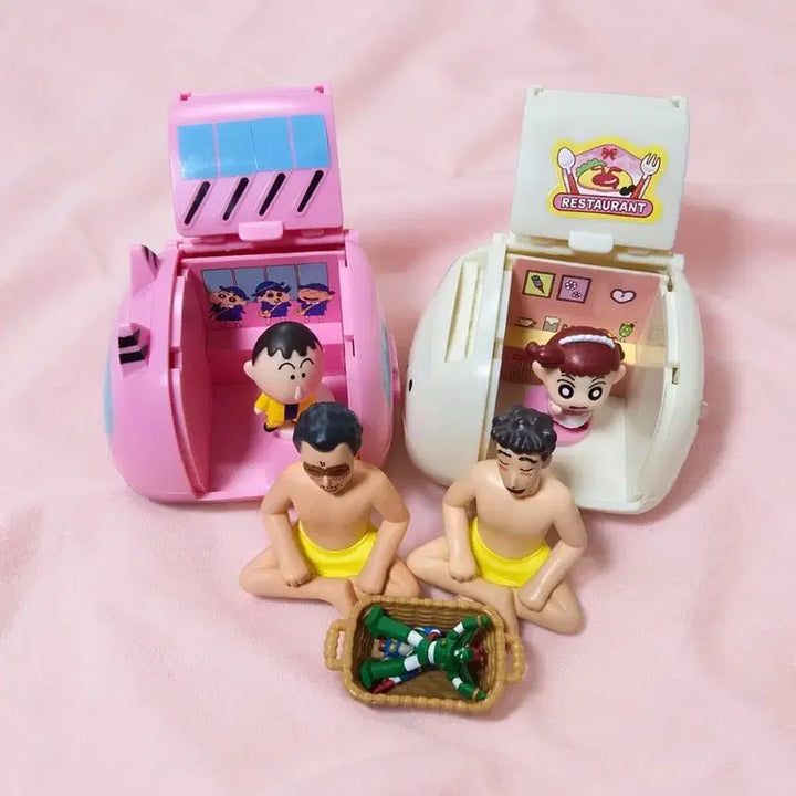 [BUNJANG] Crayon Shin-chan Role Play Gacha Set / 짱구  역할놀이차 맹구  유리 가챠  짱구 아빠 사우나 짱구원장님 가챠