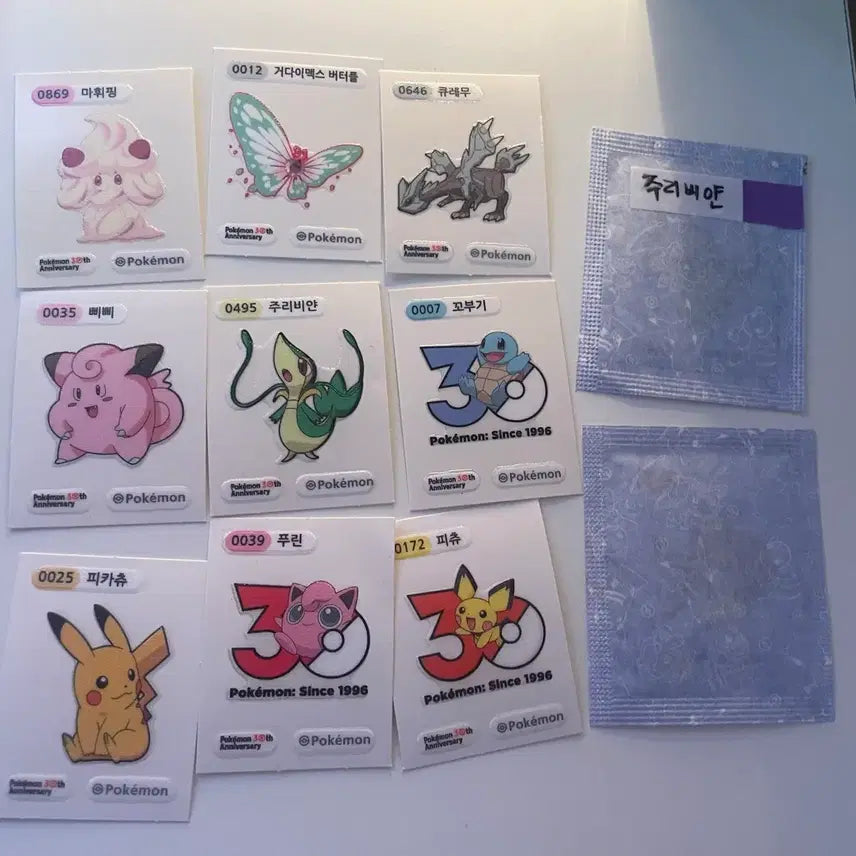 [BUNJANG] Pokemon 30th Anniversary Sticker Collection / 포켓몬 30주년 띠부씰