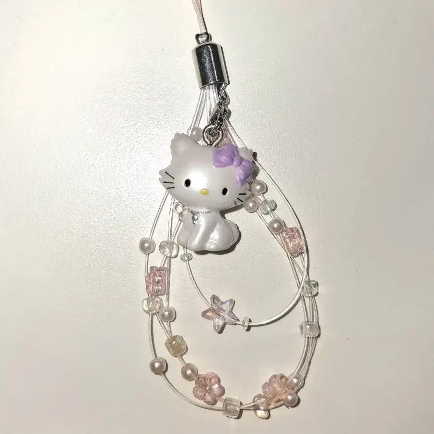 [BUNJANG] Charmmy Kitty Bead Keychain / 챠미키티스트랩