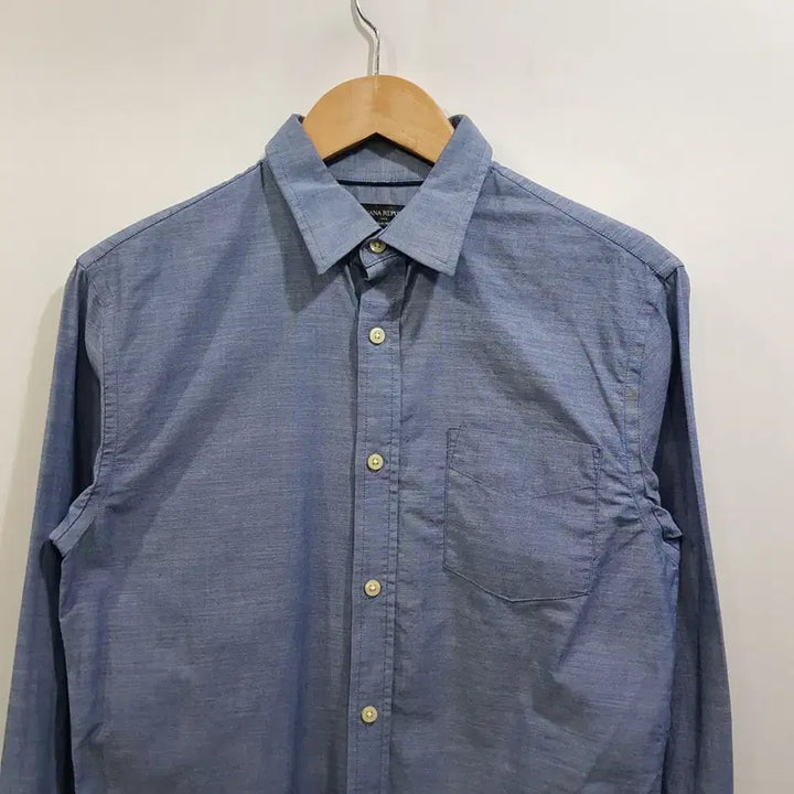 [BUNJANG] Vintage Solid Plain Classic Long Sleeve Shirt (Men&