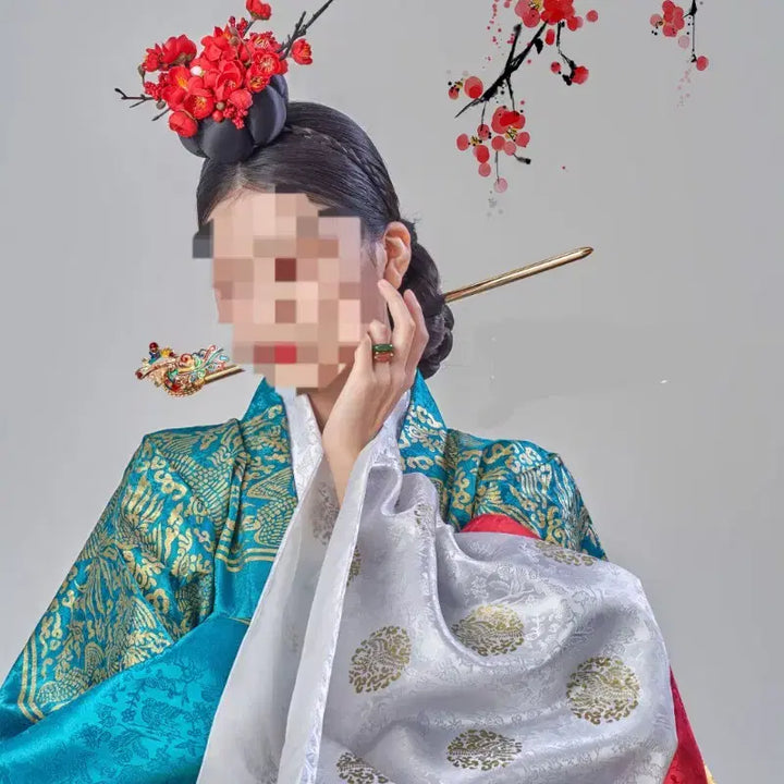 [BUNJANG] 수공예 한복 화환 족두리 / 대 /착상컷 / 수공예 한복 화환 족두리 / 대 /착상컷