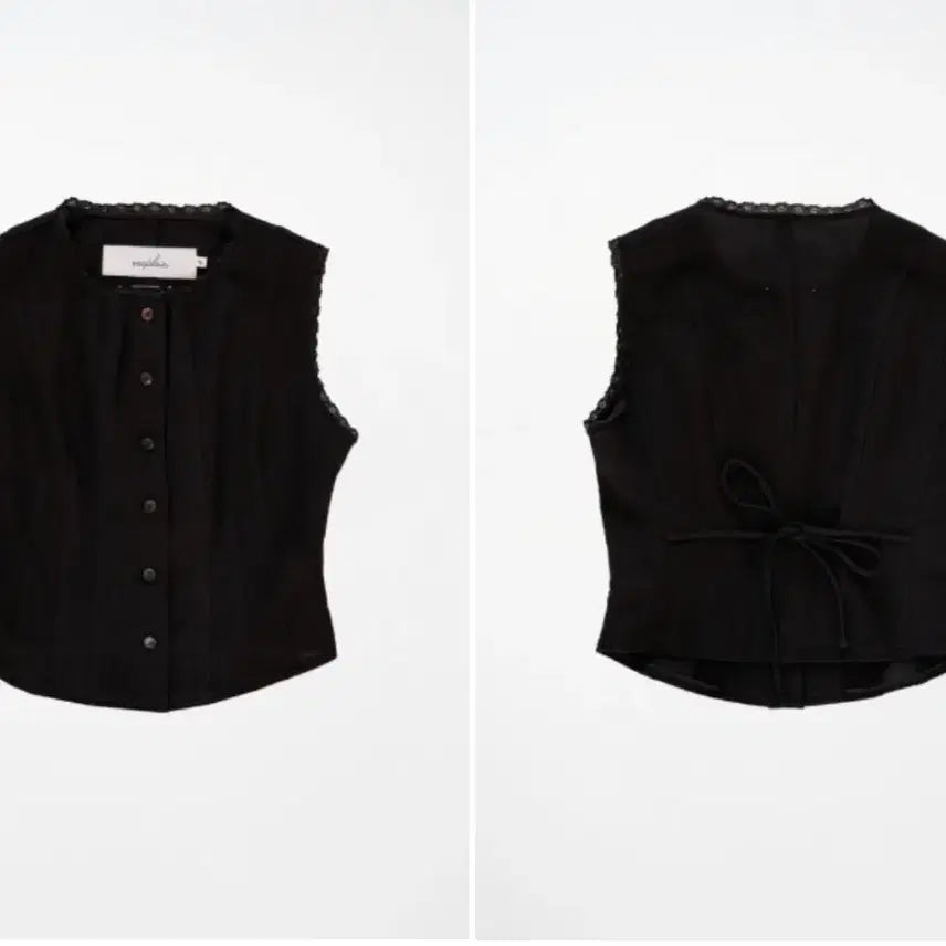 [SOLD OUT] Via Plain VIA BORIS BUTTON VEST (black)