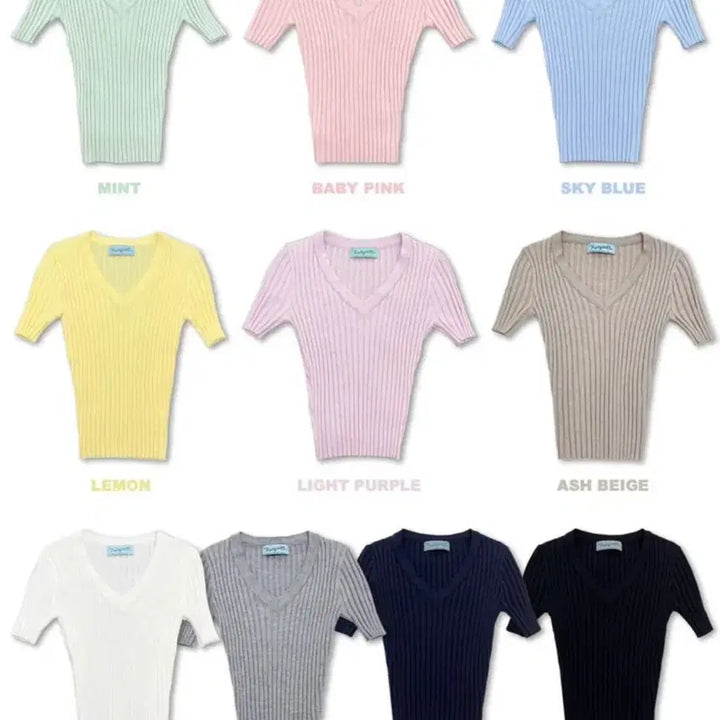 [BUNJANG] Pale J. V-neck Ribbed Knit Tee / 페일제이드 V-neck Knit Tee 브이넥 골지 니트티