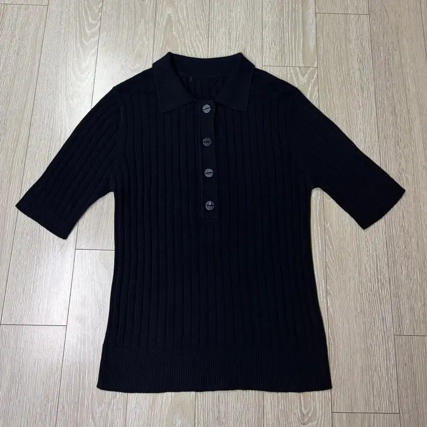[SOLD OUT] 다크네이비.반팔티.골지티.기본티.프리사이즈.카라티.폴로티.일상룩.출근룩.