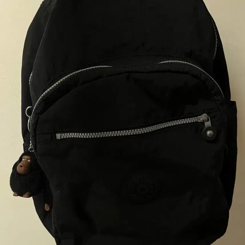 [BUNJANG] Kipling Black Backpack with Keyring / 키플링 블랙 백팩 + 키링 포함