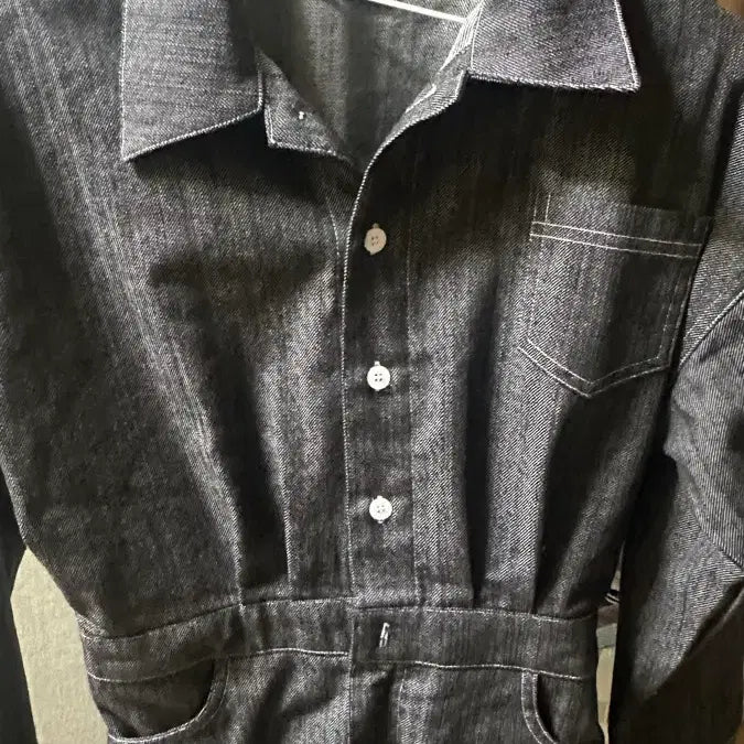 [BUNJANG] Essitto Black Denim Jumpsuit / 데님 점프수트 흑청