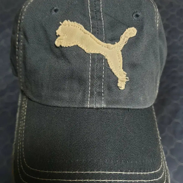 [BUNJANG] Puma Cut-off Line Stitch Ball Cap Navy / (빈티지) 푸마 컷오프라인 스티치 볼캡 네이비