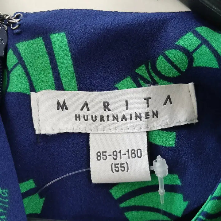 [BUNJANG] NMARITA Ribbon Pattern Long Dress / NMARITA 원피스 네이비 그린 리본패턴
