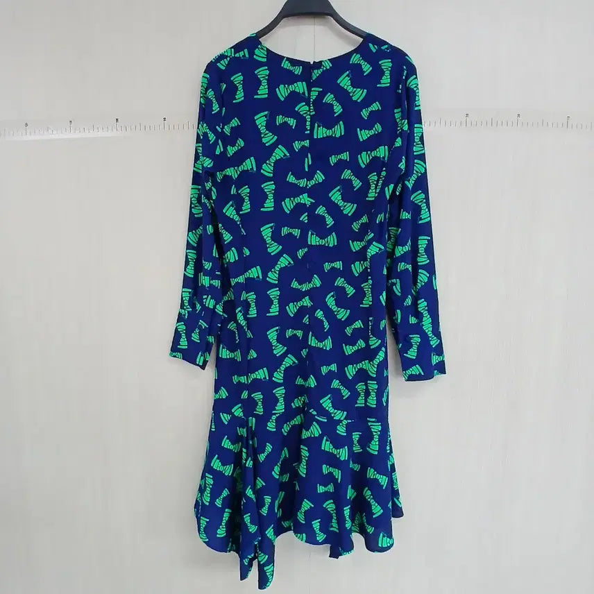 [BUNJANG] NMARITA Ribbon Pattern Long Dress / NMARITA 원피스 네이비 그린 리본패턴