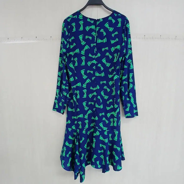 [BUNJANG] NMARITA Ribbon Pattern Long Dress / NMARITA 원피스 네이비 그린 리본패턴