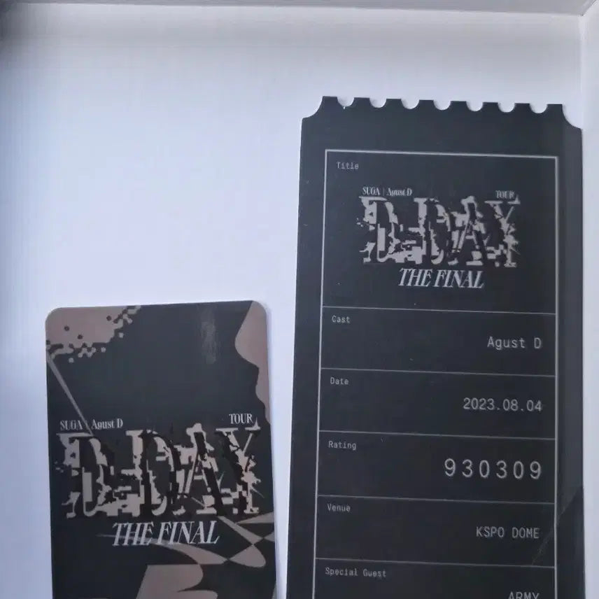 [SOLD OUT] [BUNJANG] BTS Suga D-Day Final Concert Photocard / 슈가 디데이 파이널 콘 포카
