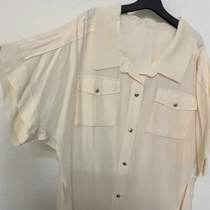 [BUNJANG] System Ivory Short Sleeve Blouse / 새상품/시스템 반팔 블라우스