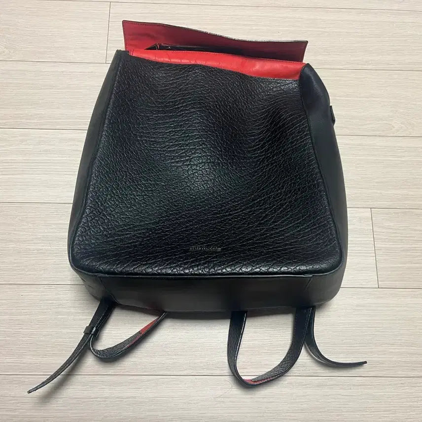 [BUNJANG] Bruno Magli Leather Backpack / (상태극상) 정품 브루노말리 블랙 가죽 배낭 백팩
