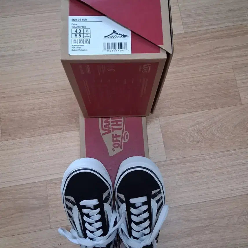 [SOLD OUT] 반스 스타일 36뮬 제브라 블랙 225