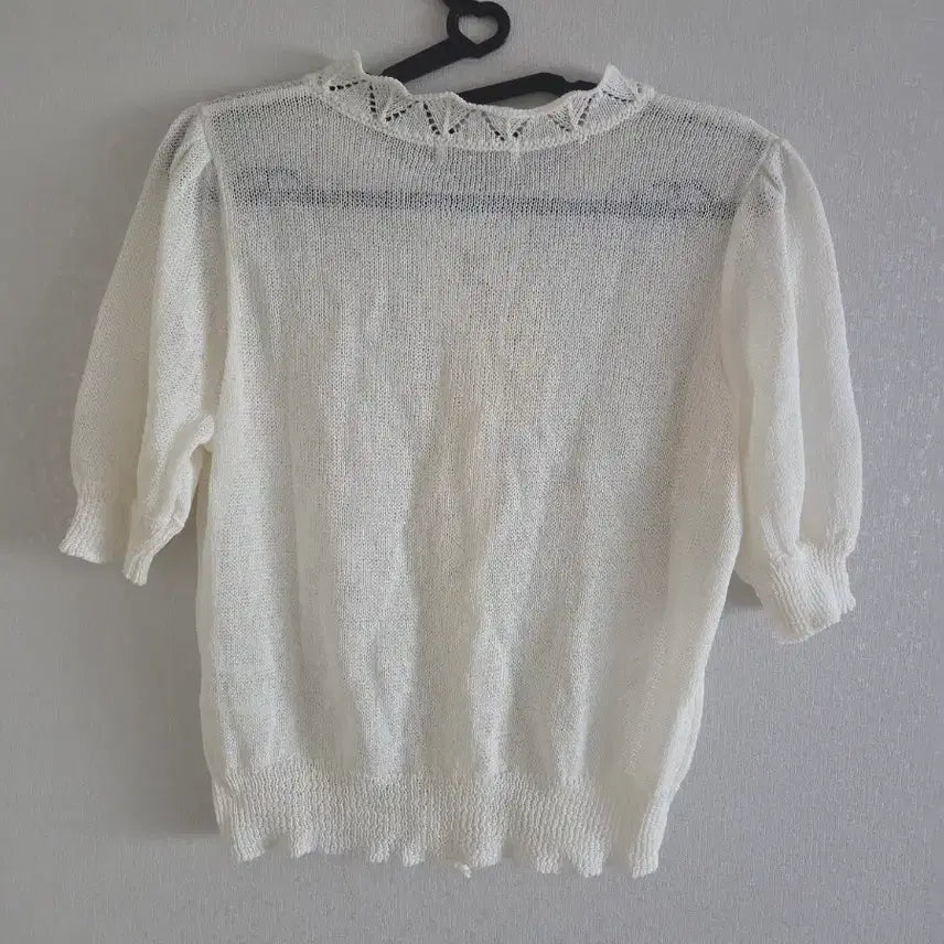 [BUNJANG] VAN AKE Ecru Short Sleeve Cardigan / VAN AKE 에크루 반팔 가디건