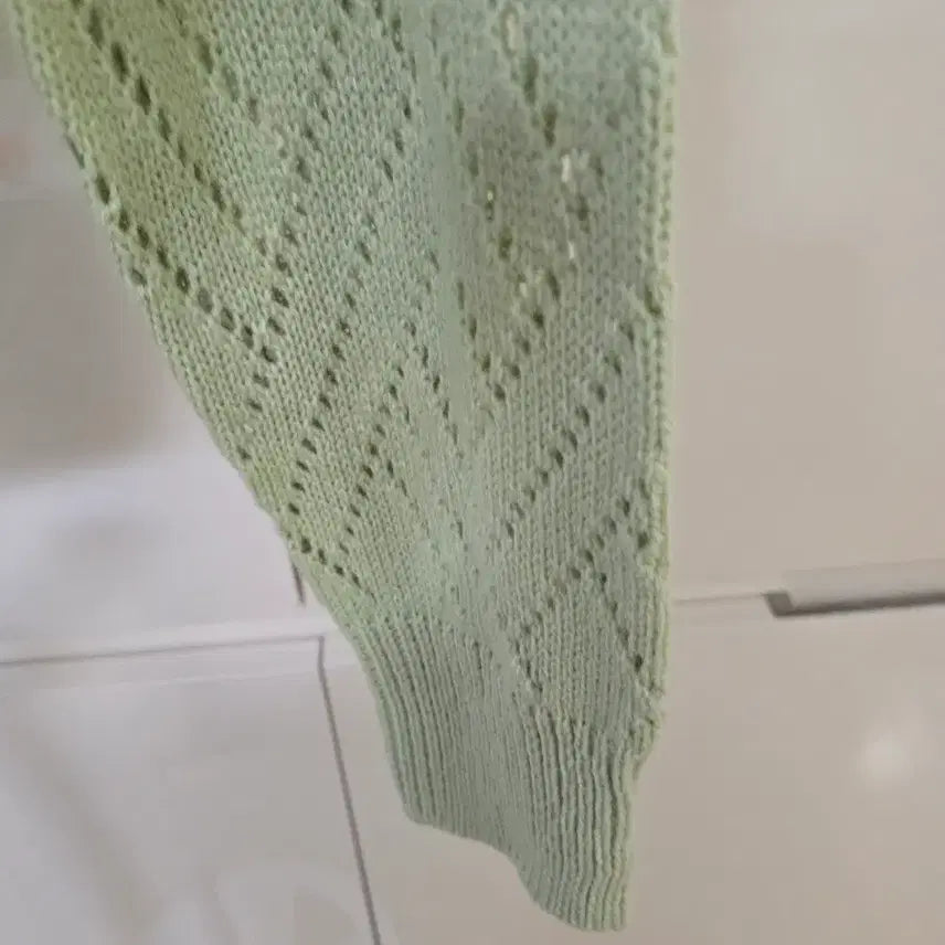 [BUNJANG] Pistachio Green Wrap Knit Cardigan / 피스타치오 그린 랩 니트 가디건