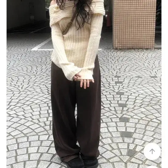 [BUNJANG] ANOTHERONE Chocolate Wide Cotton Pants / 애니원모어 초코 와이드 코튼 팬츠