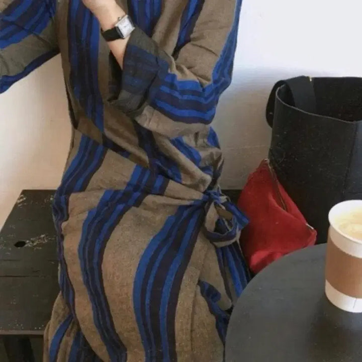 [BUNJANG] Wicomo Linen Wrap Dress / 위꼬모 플랜 드레스 린넨 랩원피스