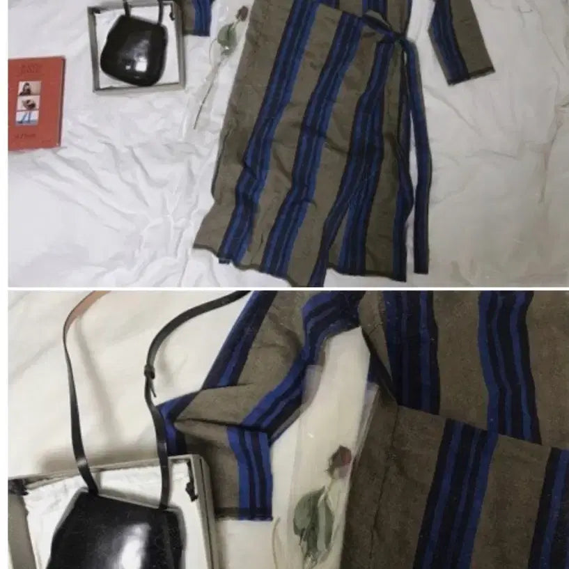 [BUNJANG] Wicomo Linen Wrap Dress / 위꼬모 플랜 드레스 린넨 랩원피스