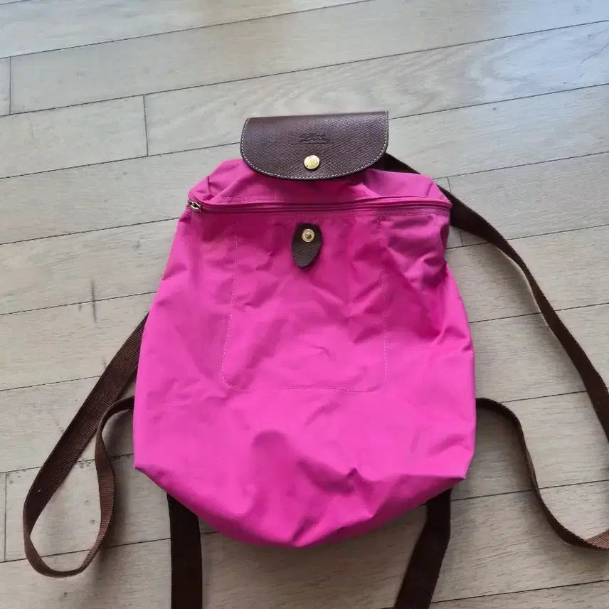 [BUNJANG] Longchamp Pink Backpack / 롱샴 분홍색 백팩 가방