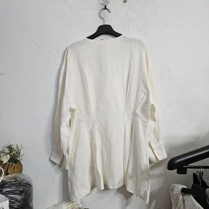 [SOLD OUT] 린넨 브이넥 자켓 아이보리